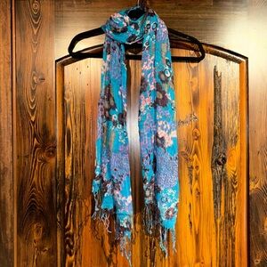 Buckle Floral Scarf